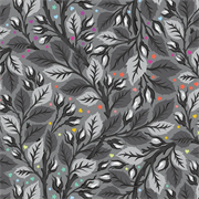 TULA PINK GRAYWORK - NIP IN THE BUD - SHADOW (WIDEBACK)